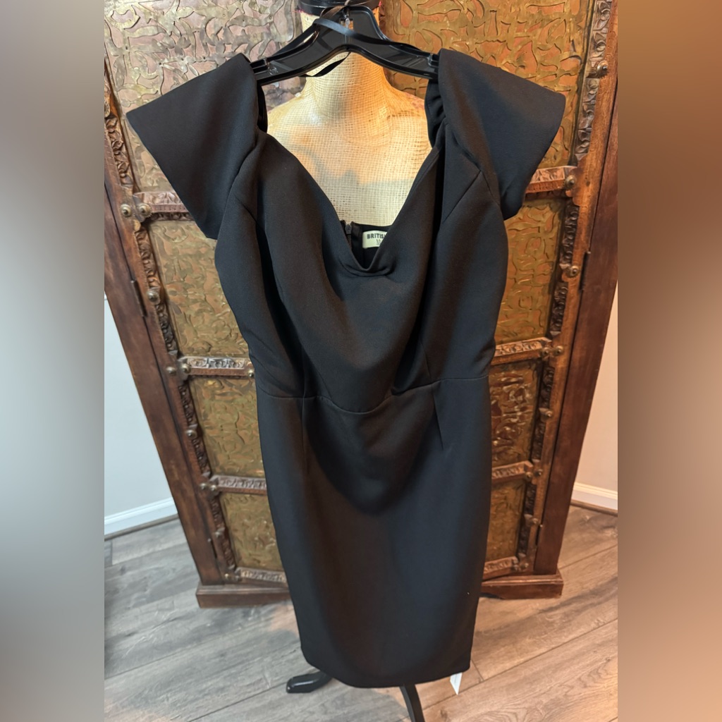 British Retro Elegant Black Women's Dress 14
